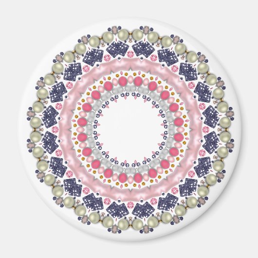 Rhinestone, Sequenzen, Konfetti Magnet (Vorne)