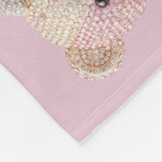 Rhinestone Valentine Bear Fleecedecke (Ecke)