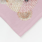 Rhinestone Valentinsbär Fleecedecke (Ecke)