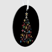 Rhinestone Whimiscal Bling Christmas Tree Holiday Ornament (Vorderseite)