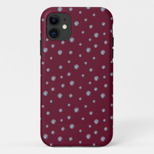 Rhinestones auf dunkelrot Case-Mate iPhone hülle