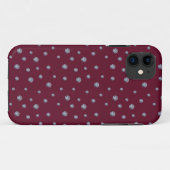 Rhinestones auf dunkelrot Case-Mate iPhone hülle (Rückseite (Horizontal))