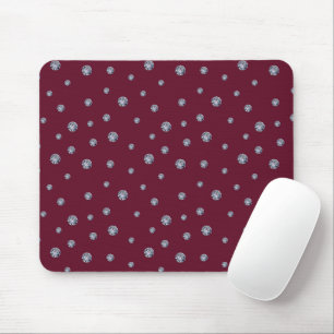 Rhinestones auf dunkelrot mousepad