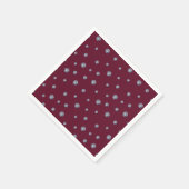 Rhinestones auf dunkelrot serviette (Ecke)