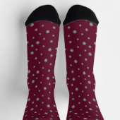 Rhinestones auf dunkelrot socken (Oben)