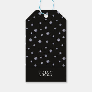 Rhinestones auf schwarz geschenkanhänger