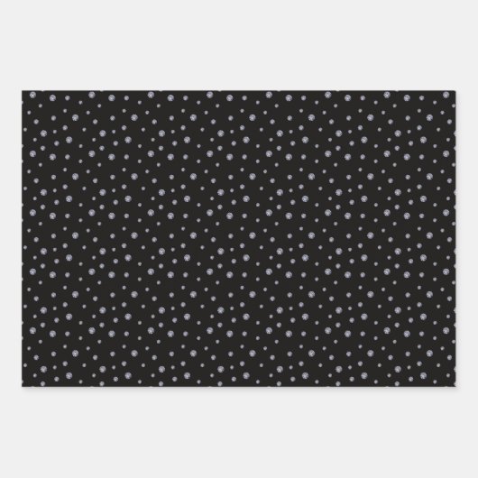 Rhinestones auf schwarz geschenkpapier set (Vorderseite 3)