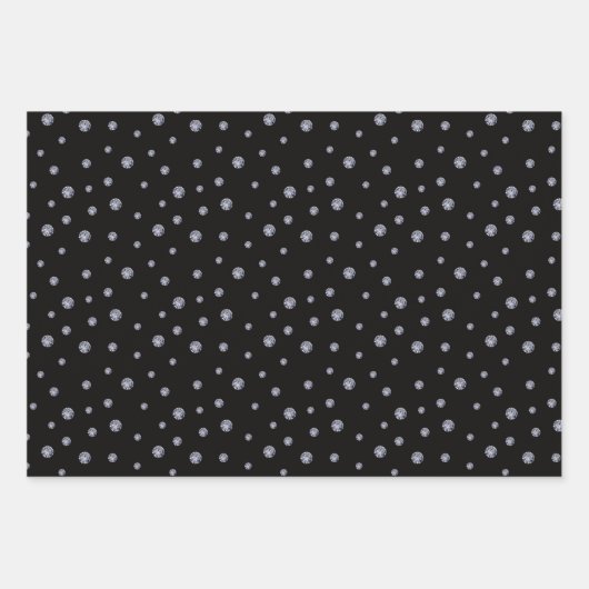 Rhinestones auf schwarz geschenkpapier set (Vorderseite)