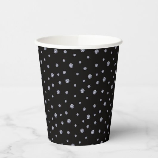 Rhinestones auf schwarz pappbecher (Links)