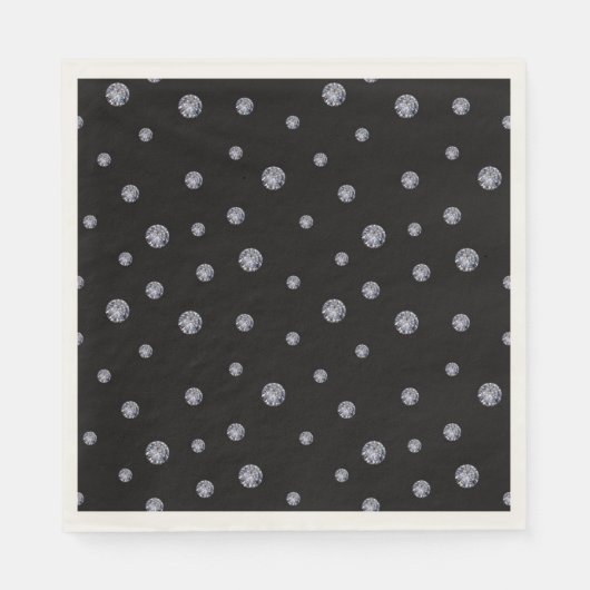 Rhinestones auf schwarz serviette (Vorderseite)