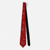 Rhinestones - Diamonds Snowflakes Neck Tie Krawatte (Vorderseite)
