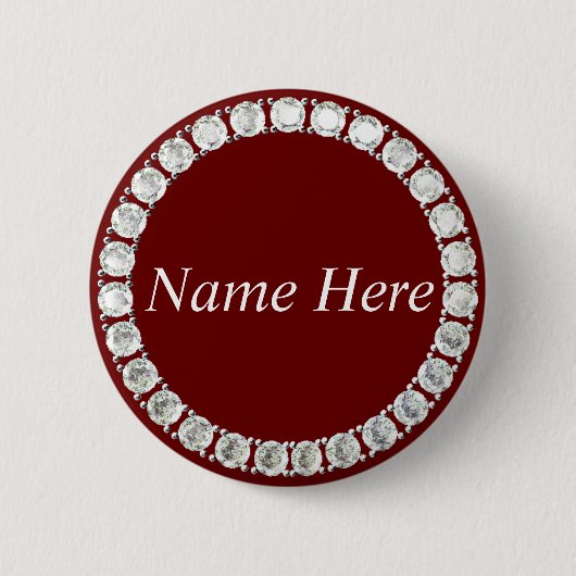 Rhinestones-Maroon Button (Vorderseite)