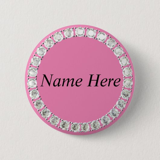 Rhinestones rosa button (Vorderseite)