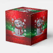 Rhinestones Snowman Holiday Favor Box Geschenkschachtel (Rückseite)