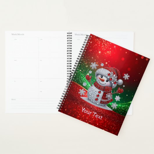 Rhinestones Snowman Holiday Planner Planer (Anzeige)
