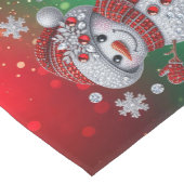 Rhinestones Snowman Holiday Table Runner Mittelgroßer Tischläufer (Ecke)