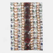 Rhinestones und Perlen - Vintager Schmuck Handtuch (Vertikal)