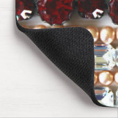 Rhinestones und Perlen - Vintager Schmuck Mousepad (Ecke)