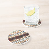 Rhinestones und Perlen - Vintager Schmuck Sandstein Untersetzer (Seite)