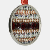 Rhinestones und Perlen - Vintager Schmuck Silbernes Ornament (Rechts)
