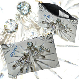 Rhinestones Vintag Art Deco Zubehörtasche