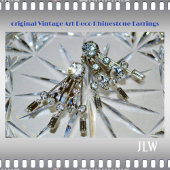 Rhinestones Vintag Art Deco Zubehörtasche