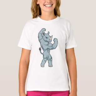Rhino als Bodybuilder Extrem T-Shirt