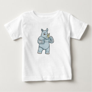 Rhino als Boxer beim Boxen Baby T-shirt