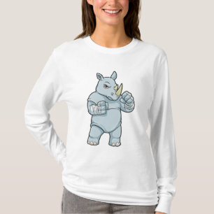 Rhino als Boxer beim Boxen T-Shirt