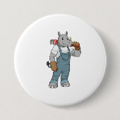 Rhino als Handyman mit Wasserpumpenzange Button (Vorderseite)