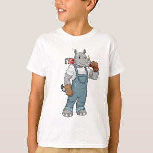 Rhino als Handyman mit Wasserpumpenzange T-Shirt