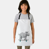 Rhino als Skater mit Skateboard Schürze (Insitu)