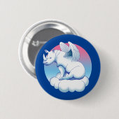 Rhino Angel - Rhinoceros Conservation Awareness Button (Vorne & Hinten)