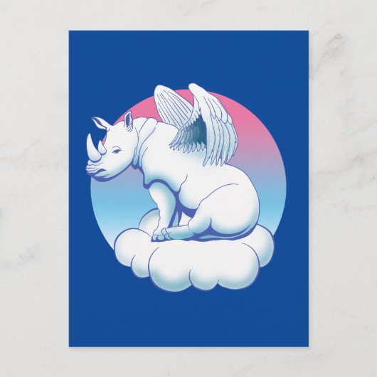 Rhino Angel - Rhinoceros Conservation Awareness Postkarte (Vorderseite)