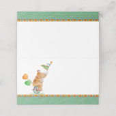 Rhino Aquarell Art Babydusche Platzkarten (Außenseite Aufgefaltet)