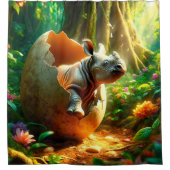 Rhino Art Duschvorhang (Vorderseite)