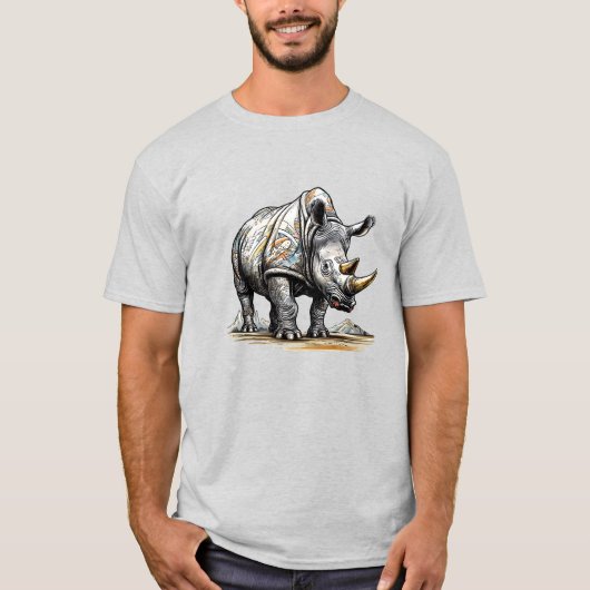Rhino Art Work for T - Shirt Vector Printing (Vorderseite)