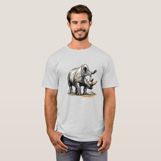 Rhino Art Work for T - Shirt Vector Printing (Vorne ganz)