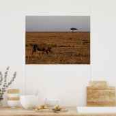 Rhino at Dusk - African Wildlife Wall Art Poster (Küche)