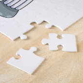 Rhino auf Cricket mit Cricket-Fledermaus Puzzle (Seite)