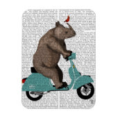 Rhino auf Moped Magnet (Vertikal)
