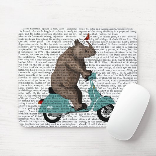 Rhino auf Moped Mousepad (Mit Mouse)