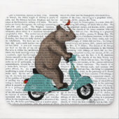 Rhino auf Moped Mousepad (Vorne)