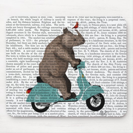 Rhino auf Moped Mousepad (Vorne)