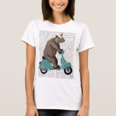 Rhino auf Moped T-Shirt (Vorderseite)