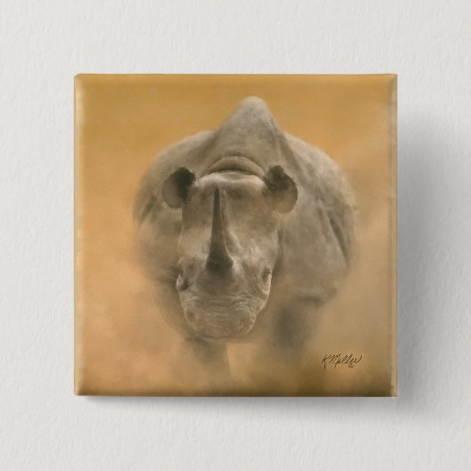 Rhino aufladen - Pastelle Button (Vorderseite)