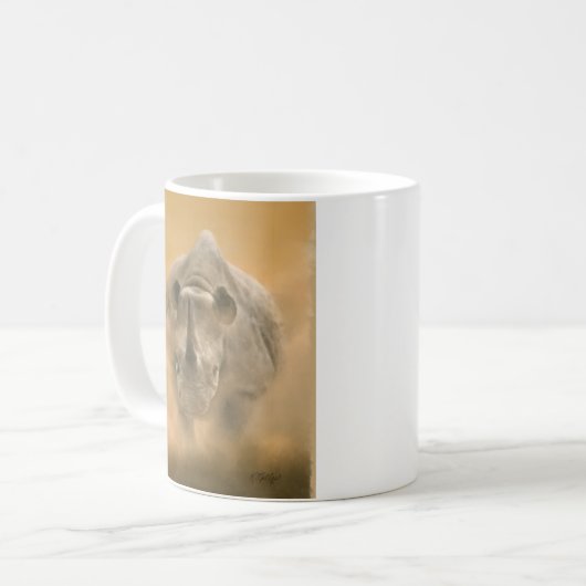 Rhino aufladen - Pastelle Kaffeetasse (Vorderseite Links)