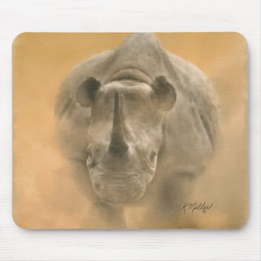 Rhino aufladen - Pastelle Mousepad (Vorne)