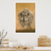 Rhino aufladen - Pastelle Poster (Küche)