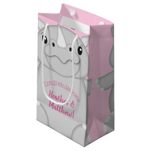 Rhino Baby Dusche Pink Kleine Geschenktüte